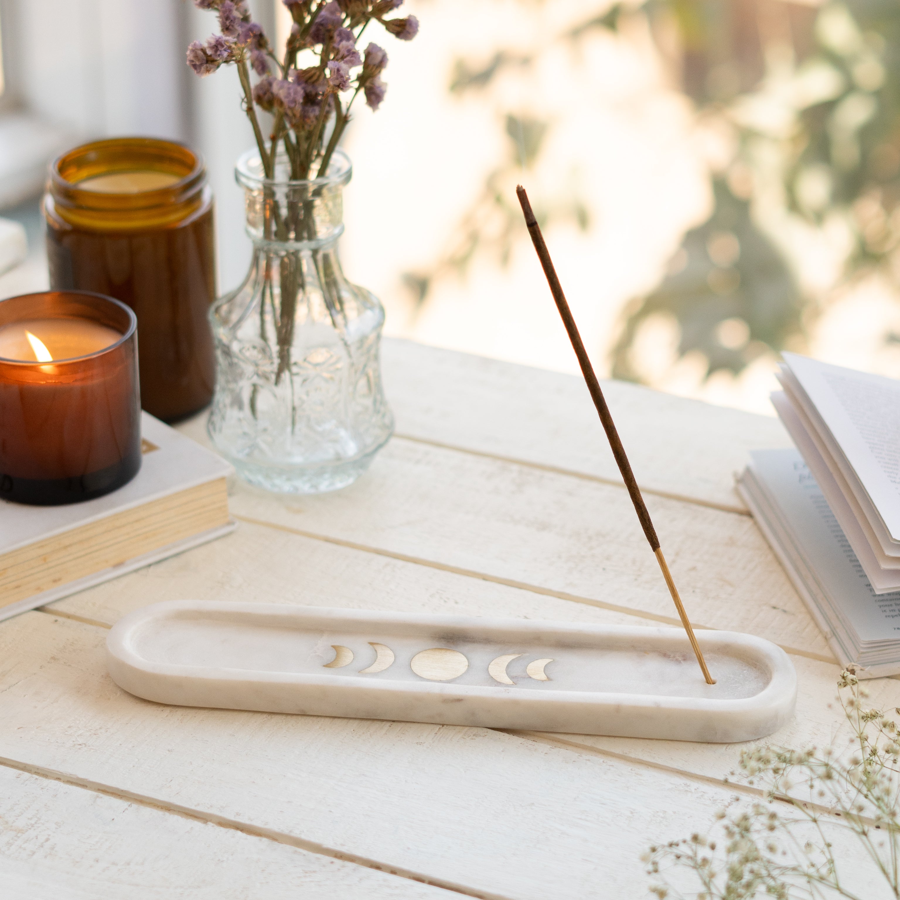 Marble Lunar Incense Holder