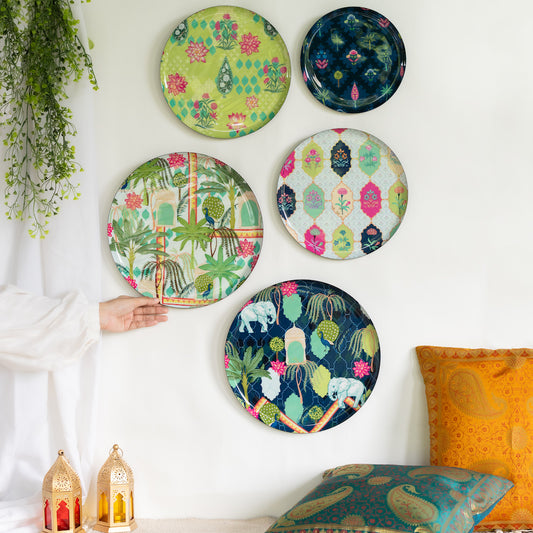 Jaipur Haveli Wall Plates- Set of 5