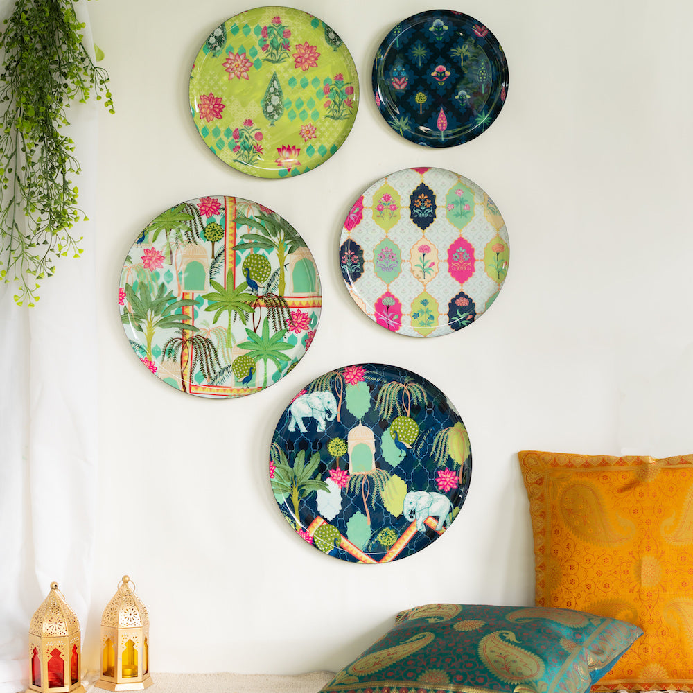 Jaipur Haveli Wall Plates- Set of 5
