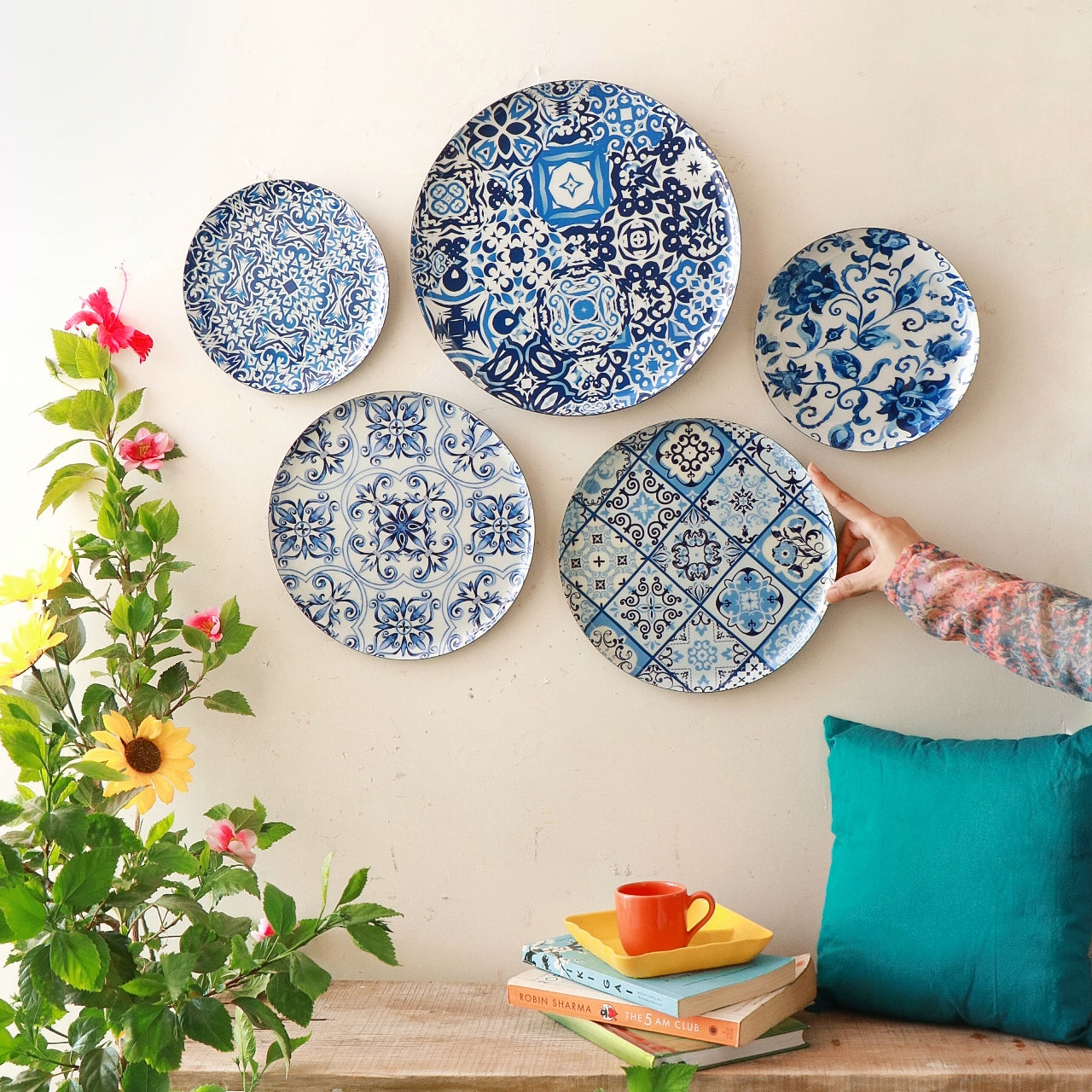 Portuguese Wall Plates- Set of 5