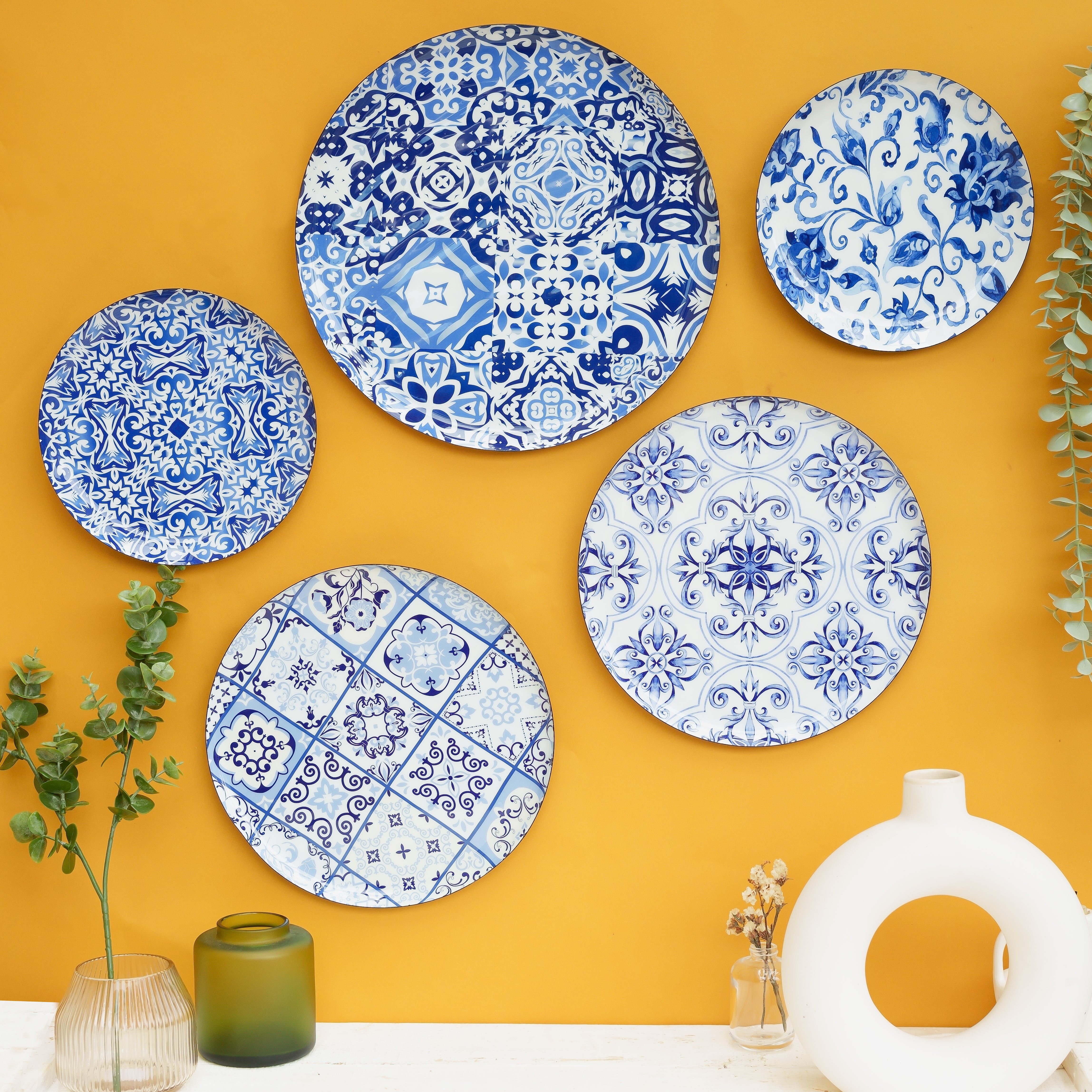 Portuguese Wall Plates- Set of 5