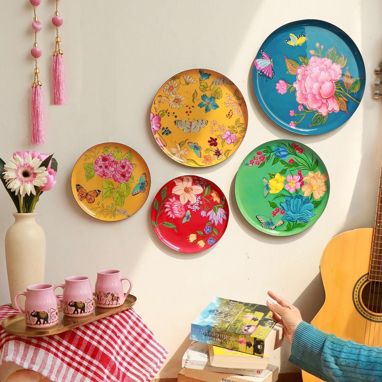 Pushpam Wall Plates- Set of 5