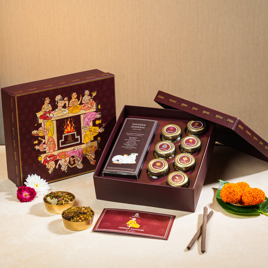 Hawan Samagri Monthly Ritual Box – 7 Days of Devotion & Divine Energy (20 gm each)