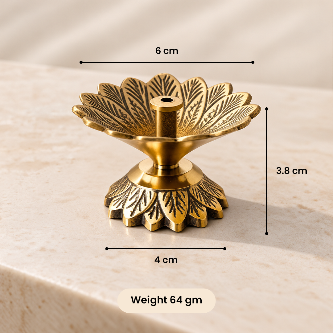 Brass Padma Jyoti Diya-Set of 2 in a Gift Box