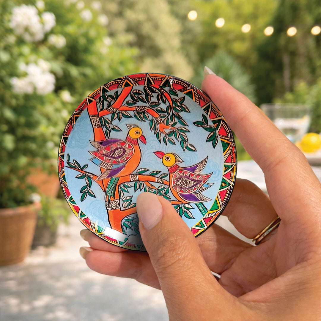Madhubani Fridge Magnet Set of 3 comes in a Gift Box