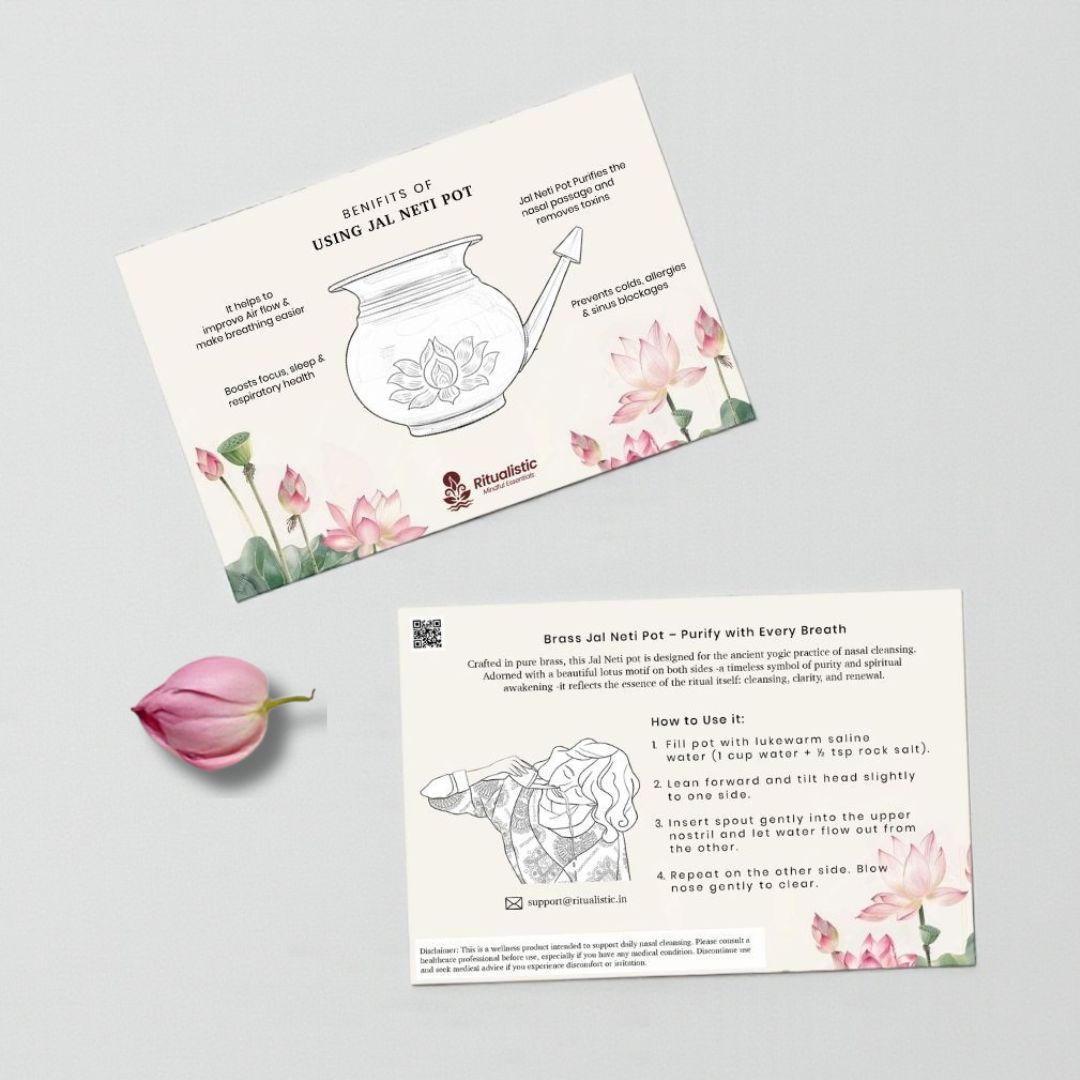 Brass-Lotus Jal Neti Pot