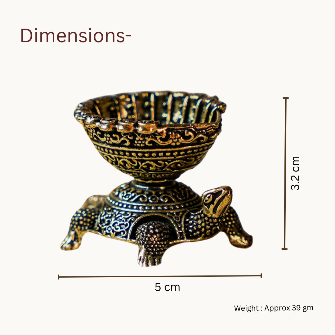 Kurma Avatar Tortoise Jyoti Brass Diya