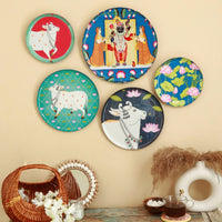 Pichwai Wall Plates - Set of 5