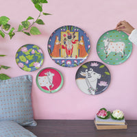 Pichwai Wall Plates - Set of 5