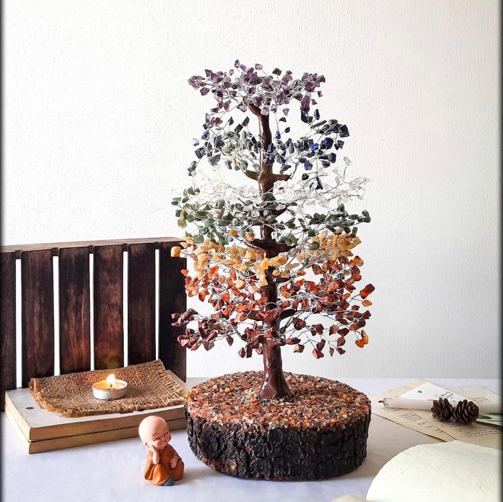 7 Chakra Crystal Gemstone Wishing Tree