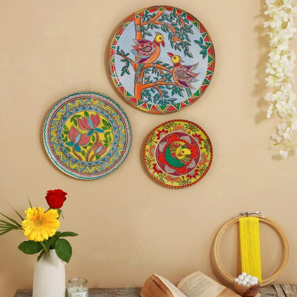 Madhubani Wall Plates- Set of 3