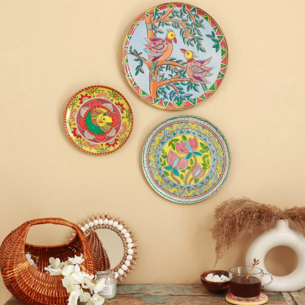 Madhubani Wall Plates- Set of 3