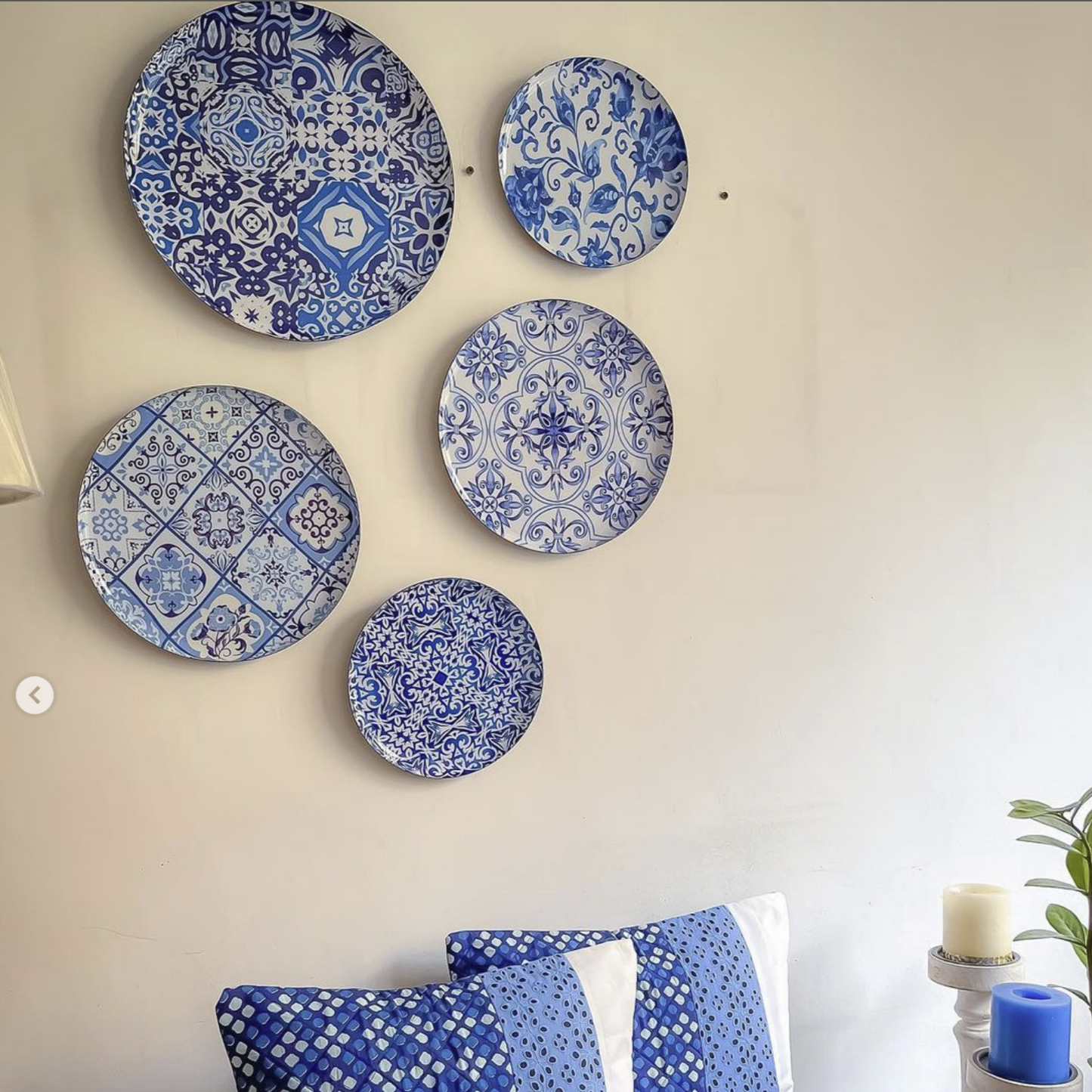 Portuguese Wall Plates- Set of 5