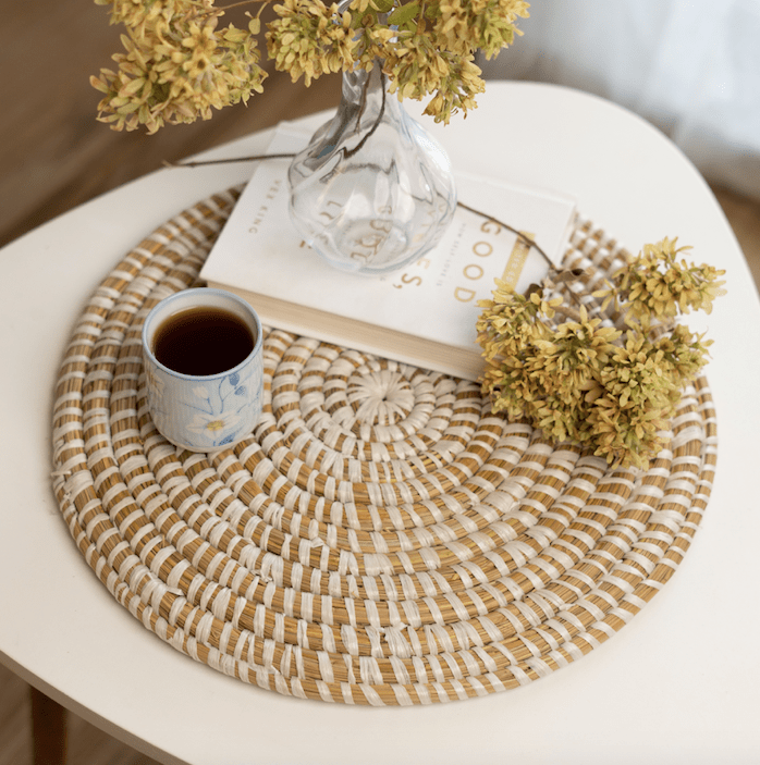 River Grass Round Table Mat - Set of 6