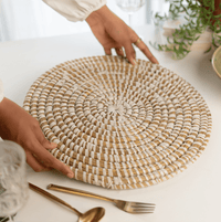 River Grass Round Table Mat - Set of 6