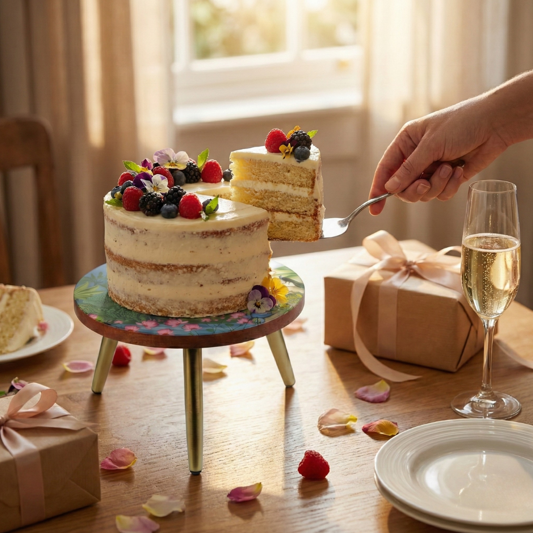 Kusum Collapsible Wooden Cake Stand