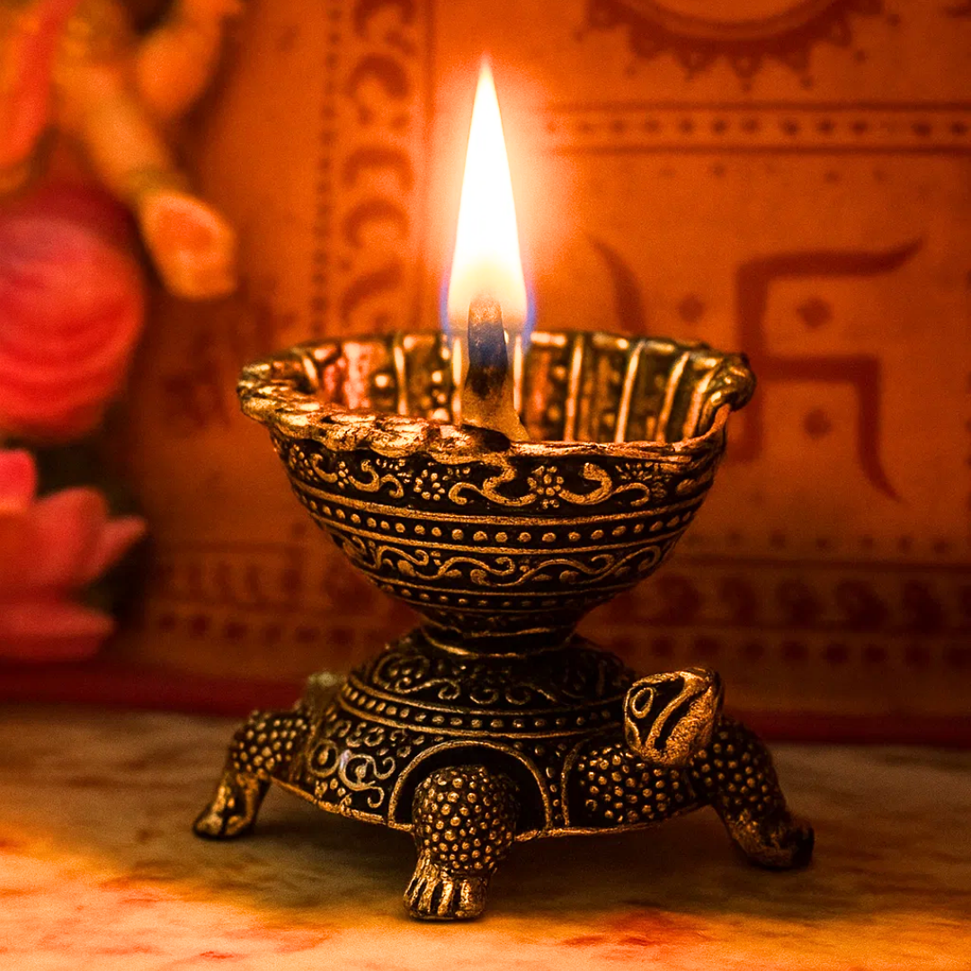 Kurma Avatar Tortoise Jyoti Brass Diya