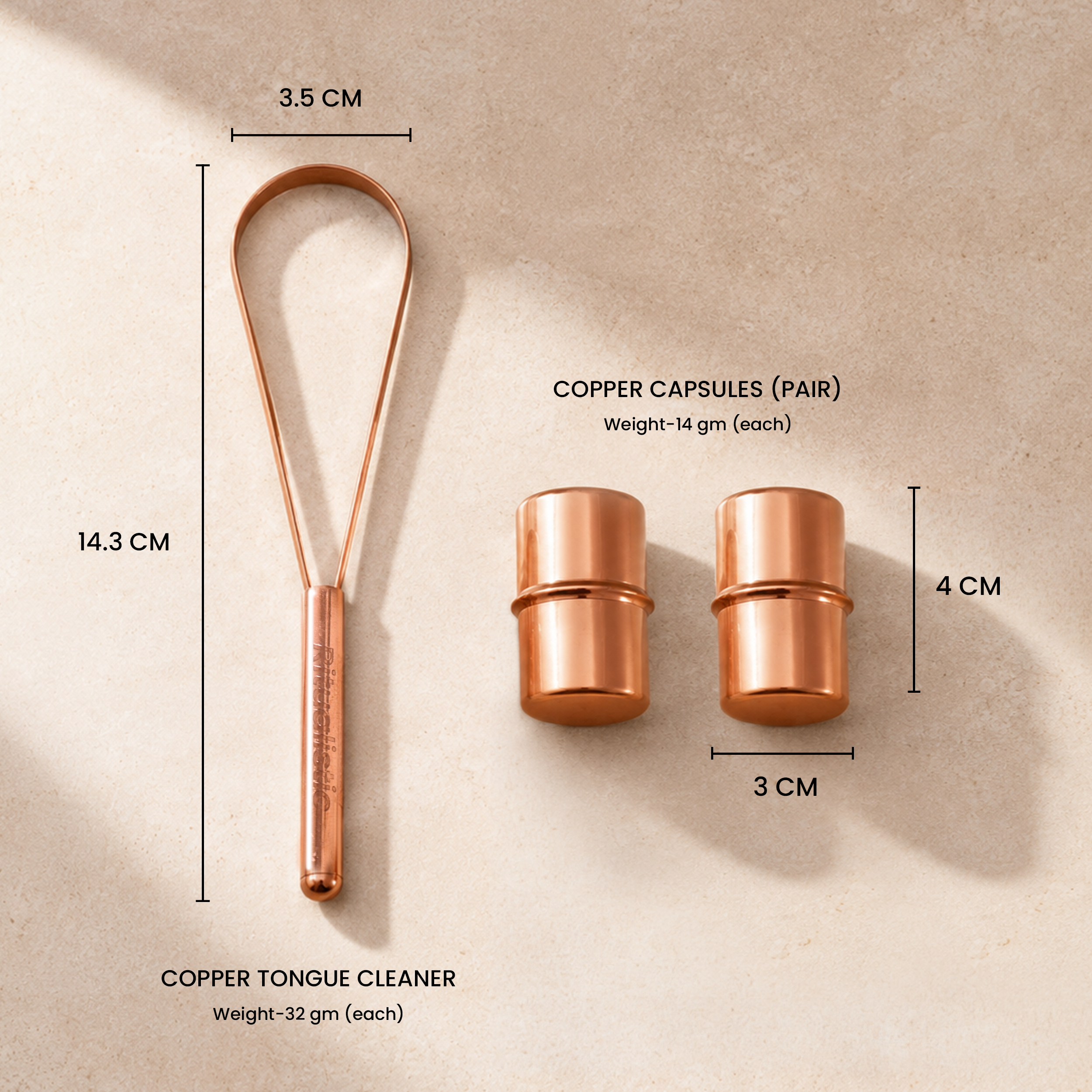 Daily Copper Wellness Duo Gift Box – 2 in 1 (1 Copper Charging Capsule + 1 Tongue Cleaner)