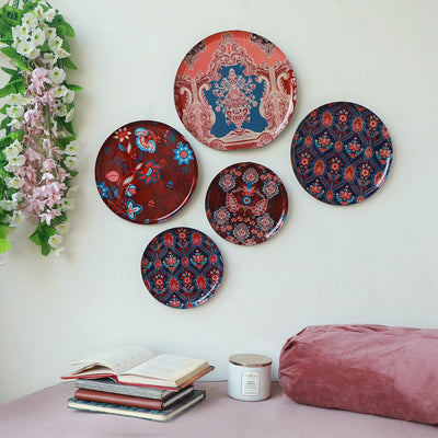 Victorian Wall Plates- Set of 5