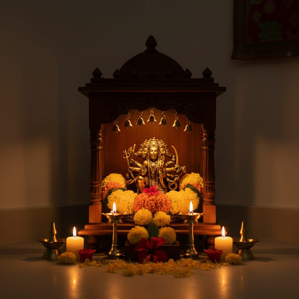 Brass Panchmukhi Hanuman Idol – Lord Hanuman- for Car Dashboard