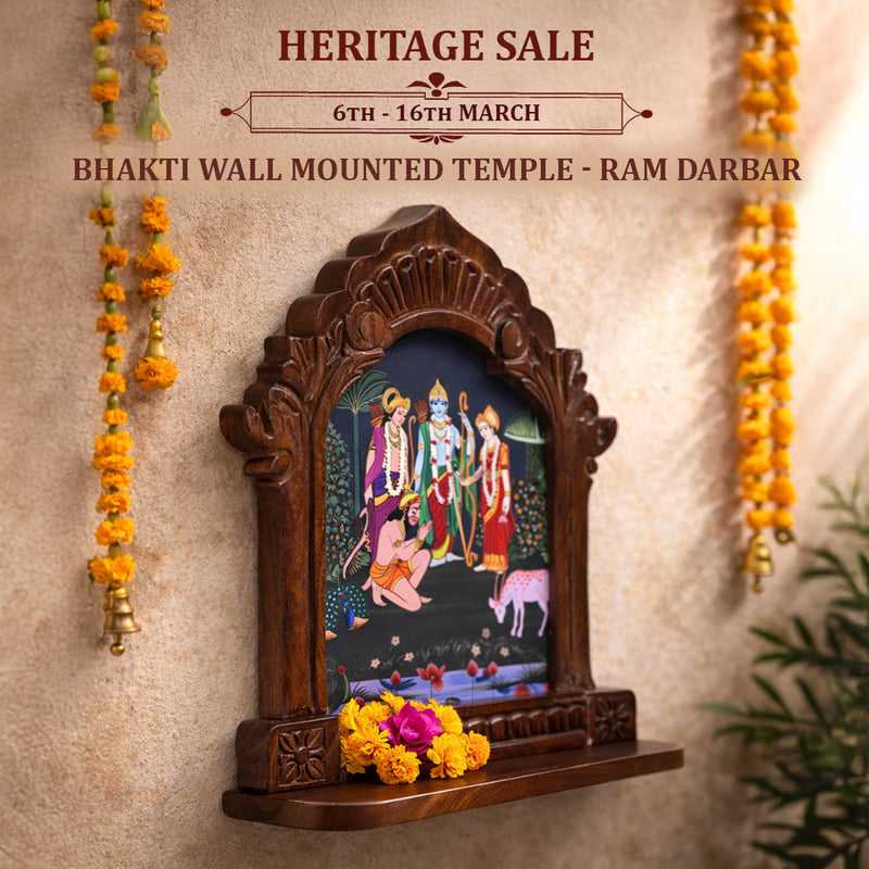 Handcrafted wall temple for your divine corner