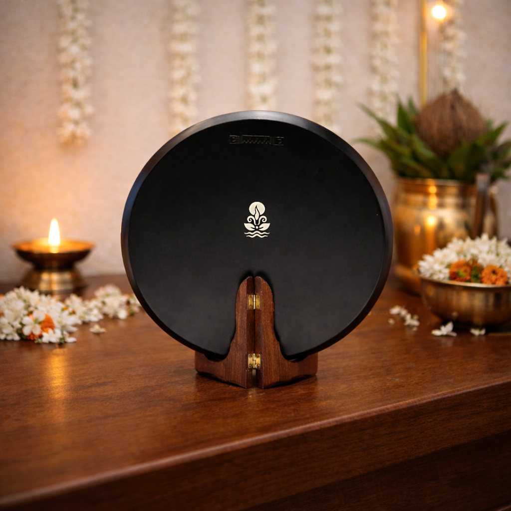 Radha-Krishna Wall Plate with Wooden Stand