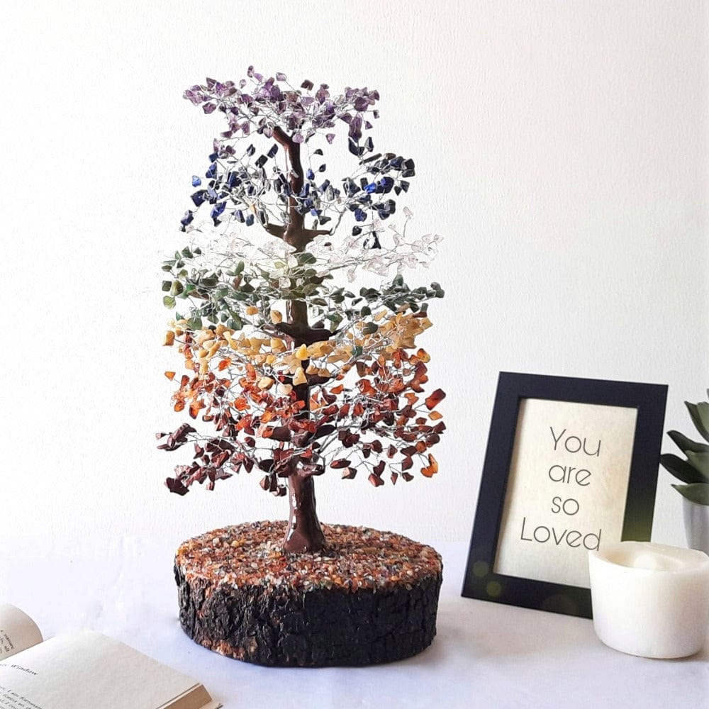 MI Decor 7 Chakra Crystal Gemstone Wishing Tree