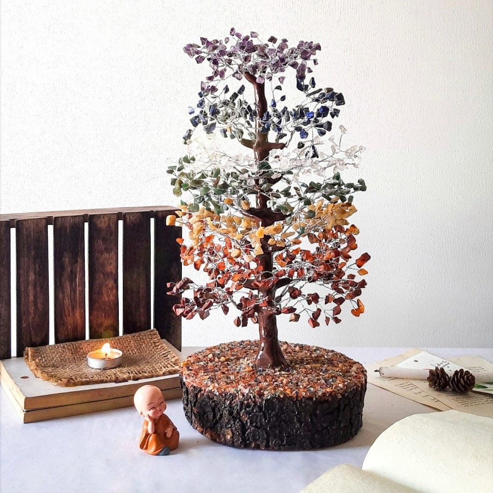 MI Decor 7 Chakra Crystal Gemstone Wishing Tree
