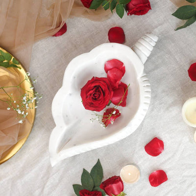 PI Decor Shankh Marble Urli Gift Box