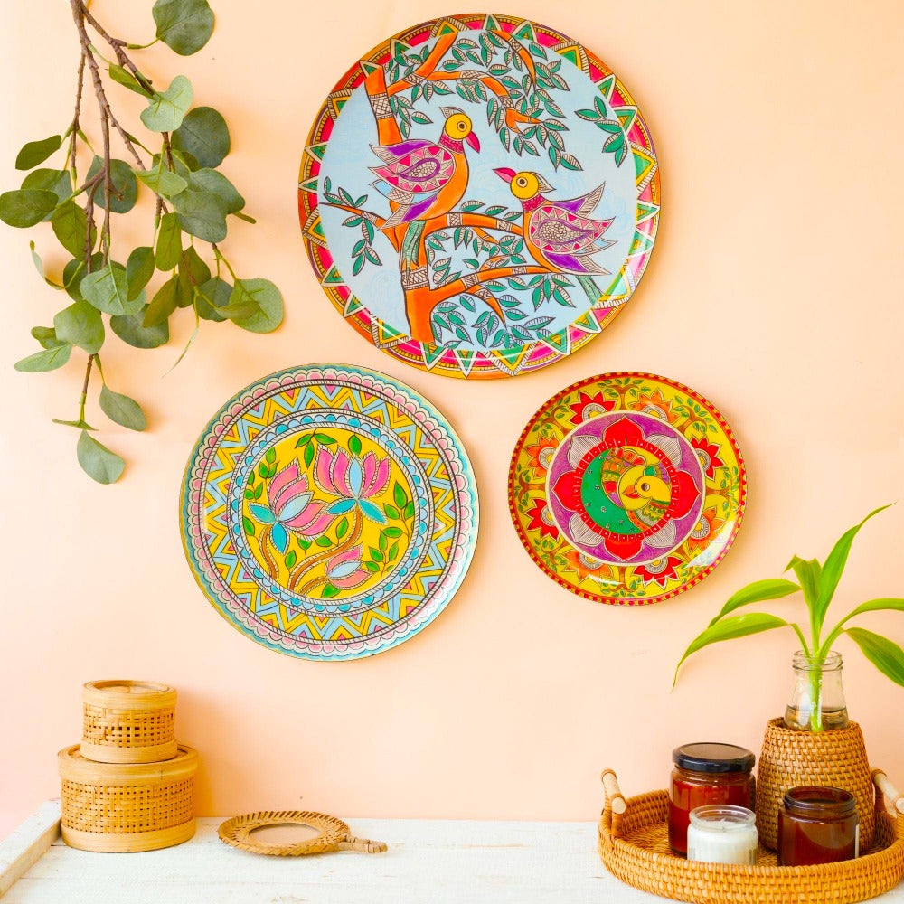 Madhubani Wall Plates- Set of 3