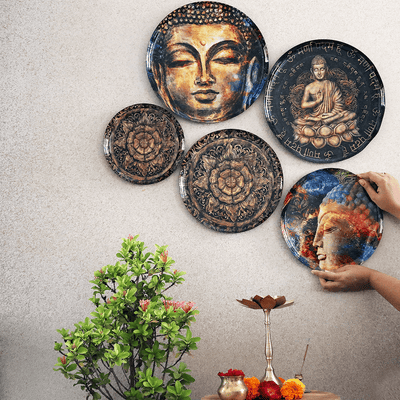 MNL Decorative Plates Nirvana Wall Plates - Set of 5