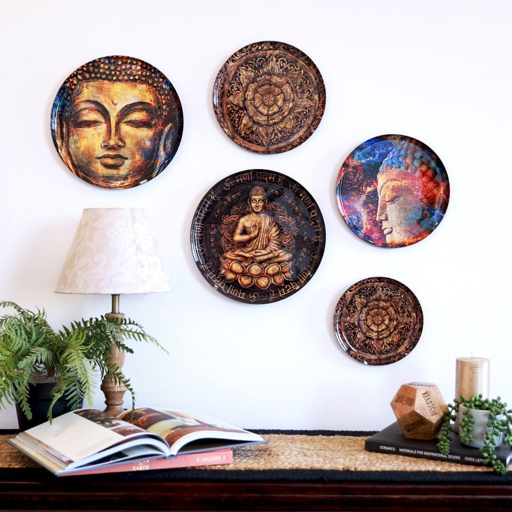 MNL Decorative Plates Nirvana Wall Plates - Set of 5
