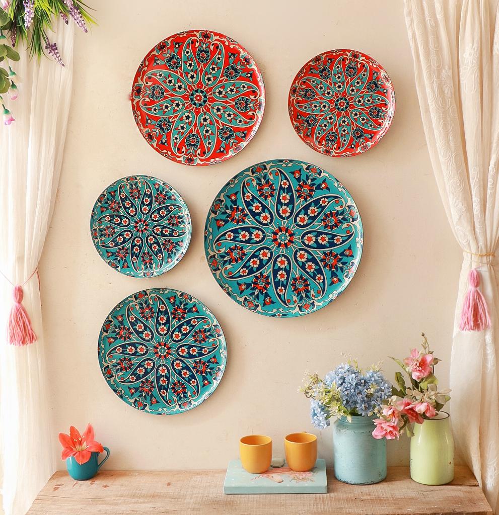 MNL Decorative Plates Turkish Wall Plates - Set of 5