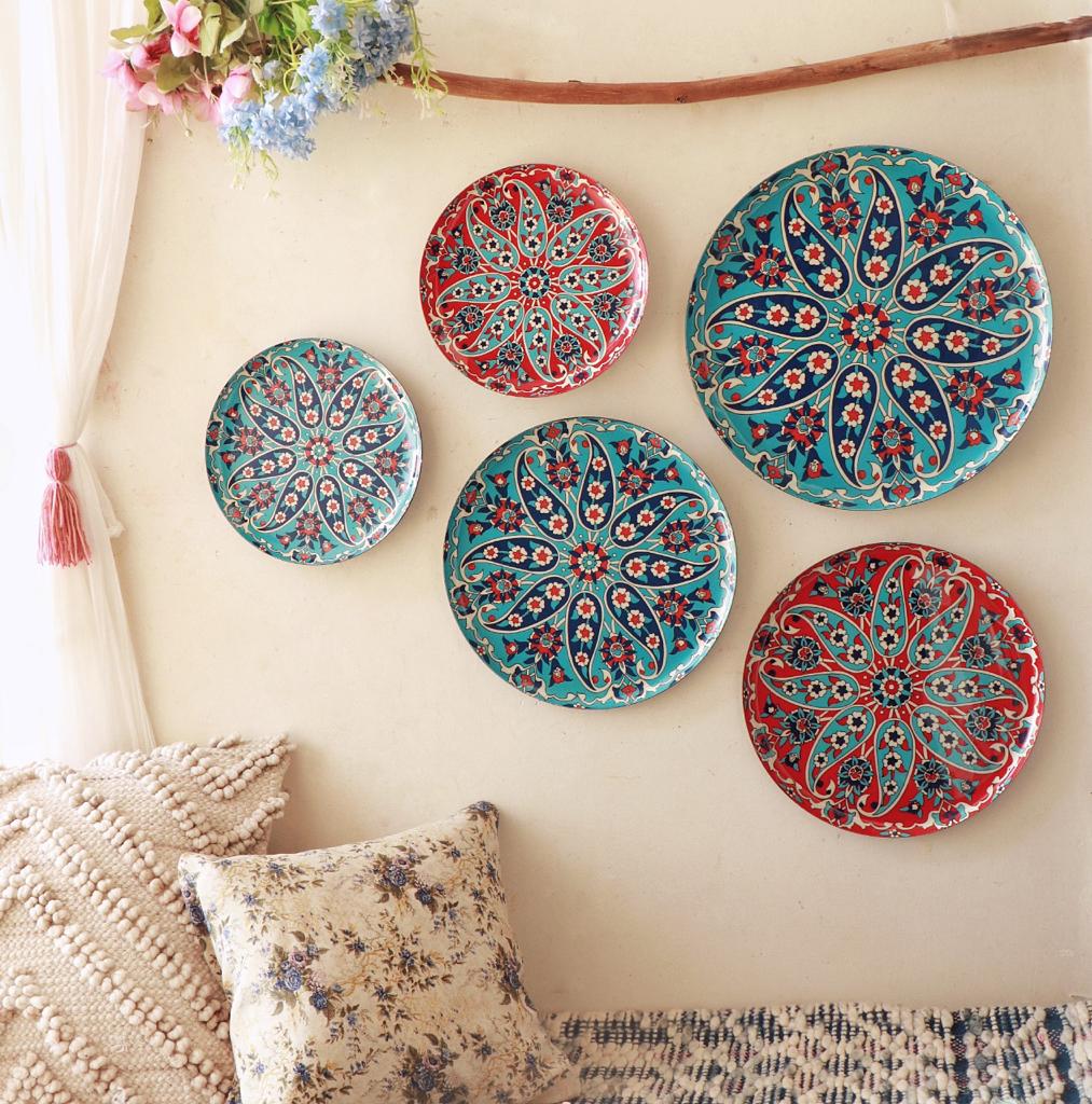 MNL Decorative Plates Turkish Wall Plates - Set of 5