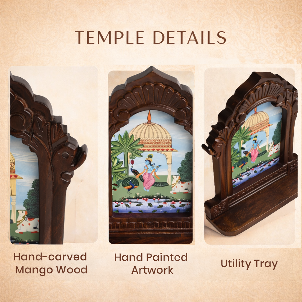 Bhakti Wall Mounted Temple - Lord Krishna
