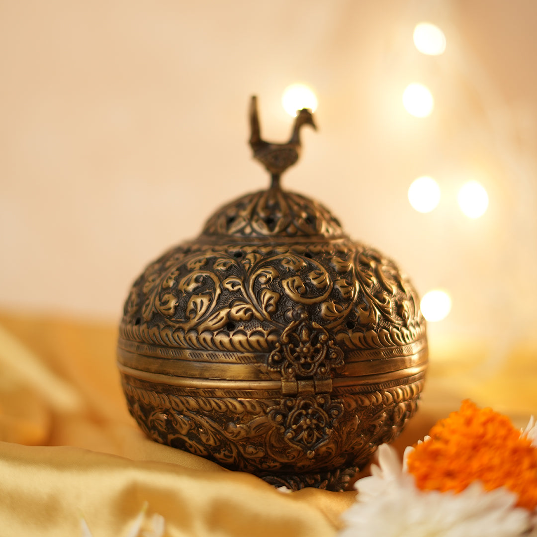 Heritage Kalash Brass Dhuna Dhoopdani Loban