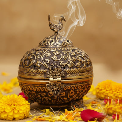 Heritage Kalash Brass Dhuna Dhoopdani Loban