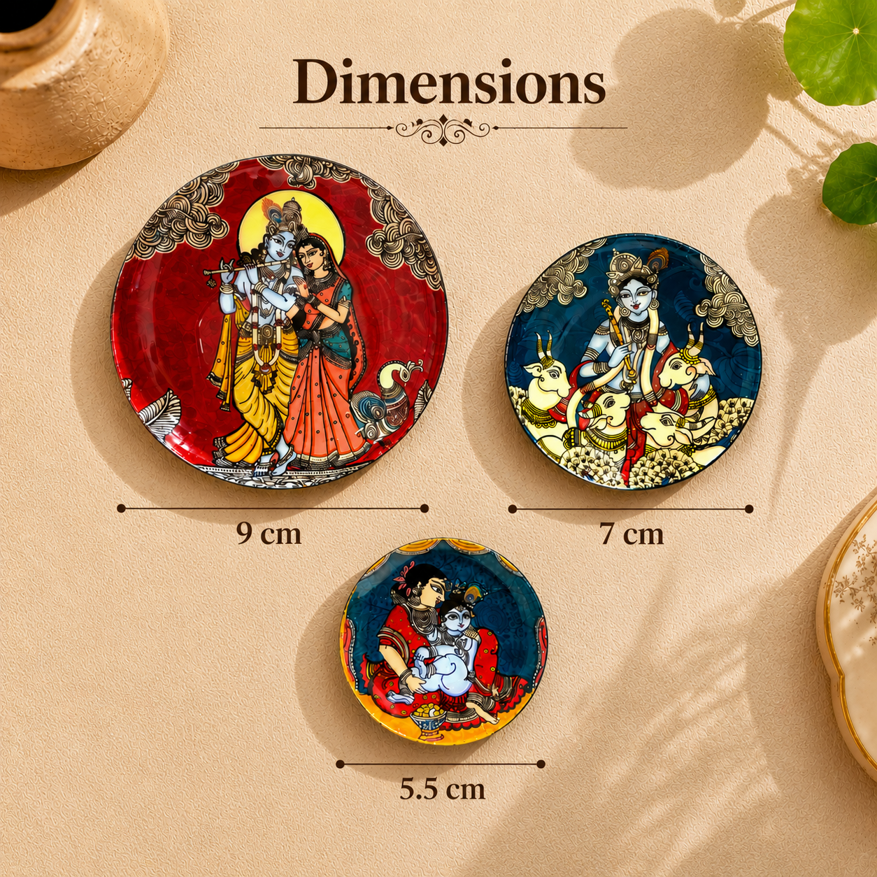 Krishna Kathayein – Set of 3 Divine Fridge Magnets
