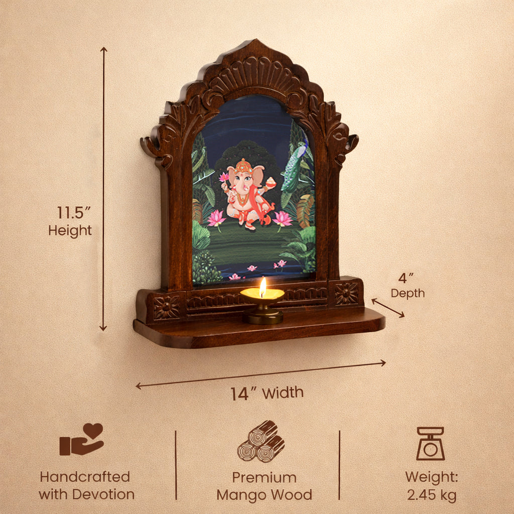 Bhakti Wall Mounted Temple - Ganesha
