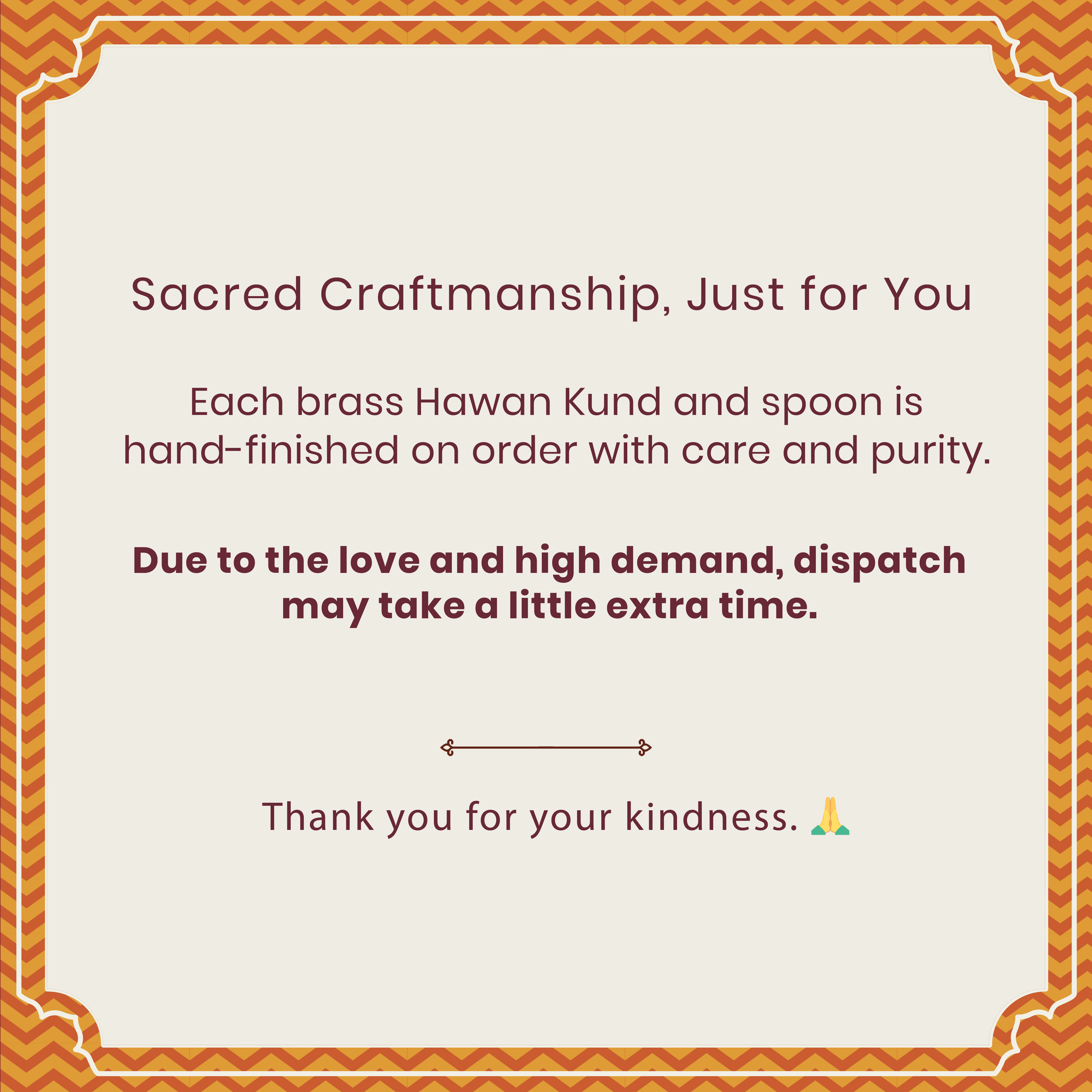 Brass Hawan Kund  with Spoon for Vedic Rituals at Home