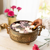 MNL home decor Peacock Brass Urli