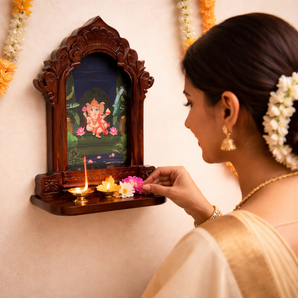 Bhakti Wall Mounted Temple - Ganesha