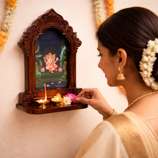 Bhakti Wall Mounted Temple - Ganesha