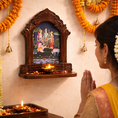 Bhakti Wall Mounted Temple - Ram Darbar