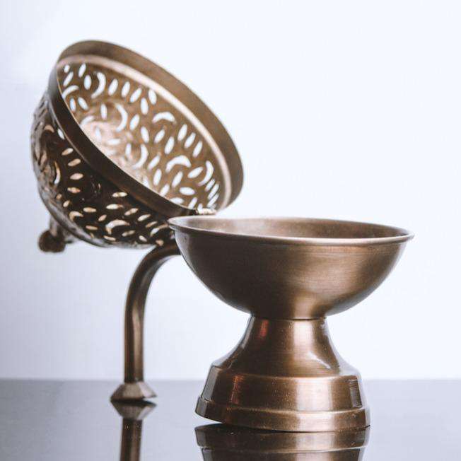 MNL Incense Holders Heritage Brass Hand Loban