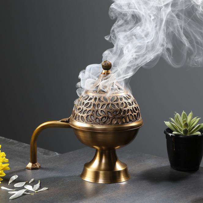 MNL Incense Holders Heritage Brass Hand Loban