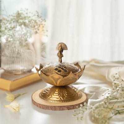 MNL Incense Holders Lotus Loban Lamp