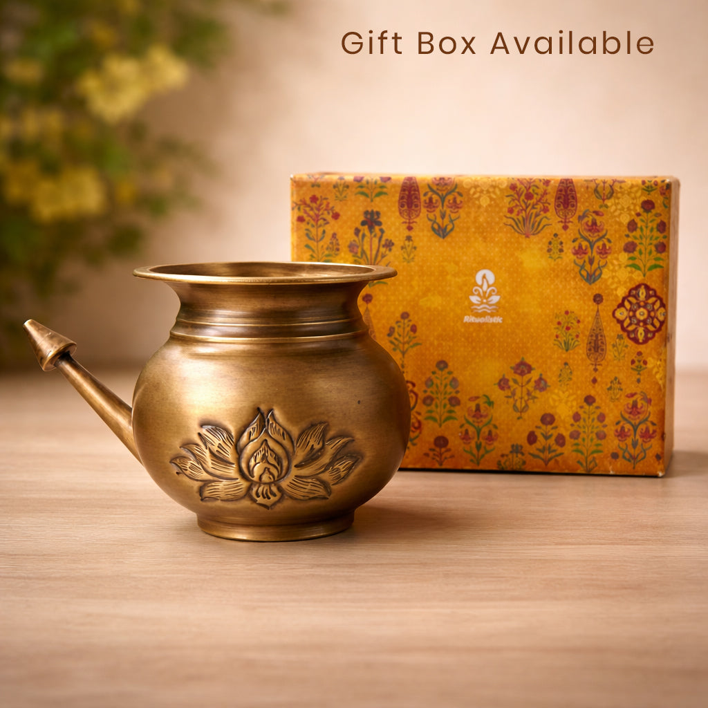 Brass-Lotus Jal Neti Pot