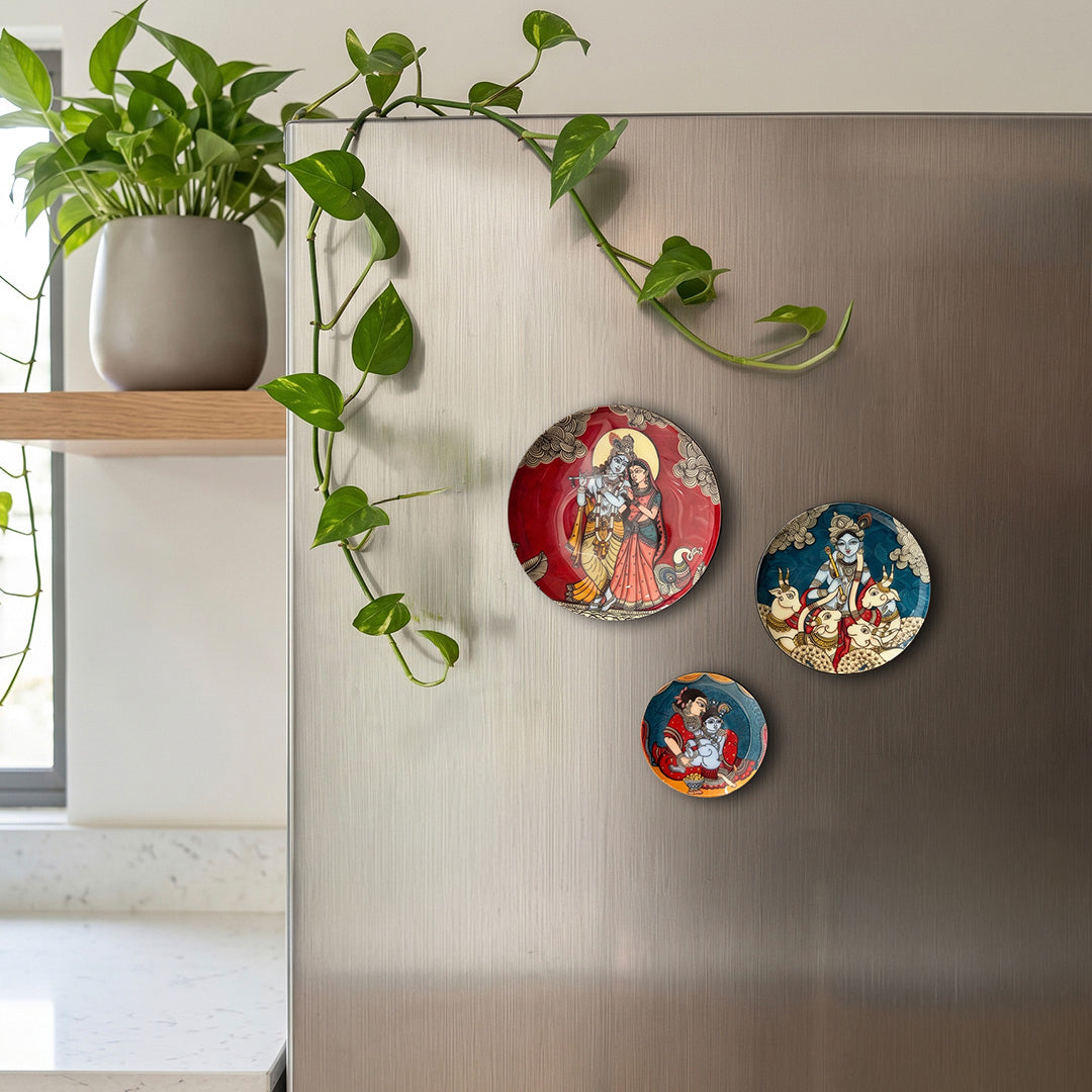 Bhagavad Gita – Krishna Kathayein Fridge Magnets, Set of 3