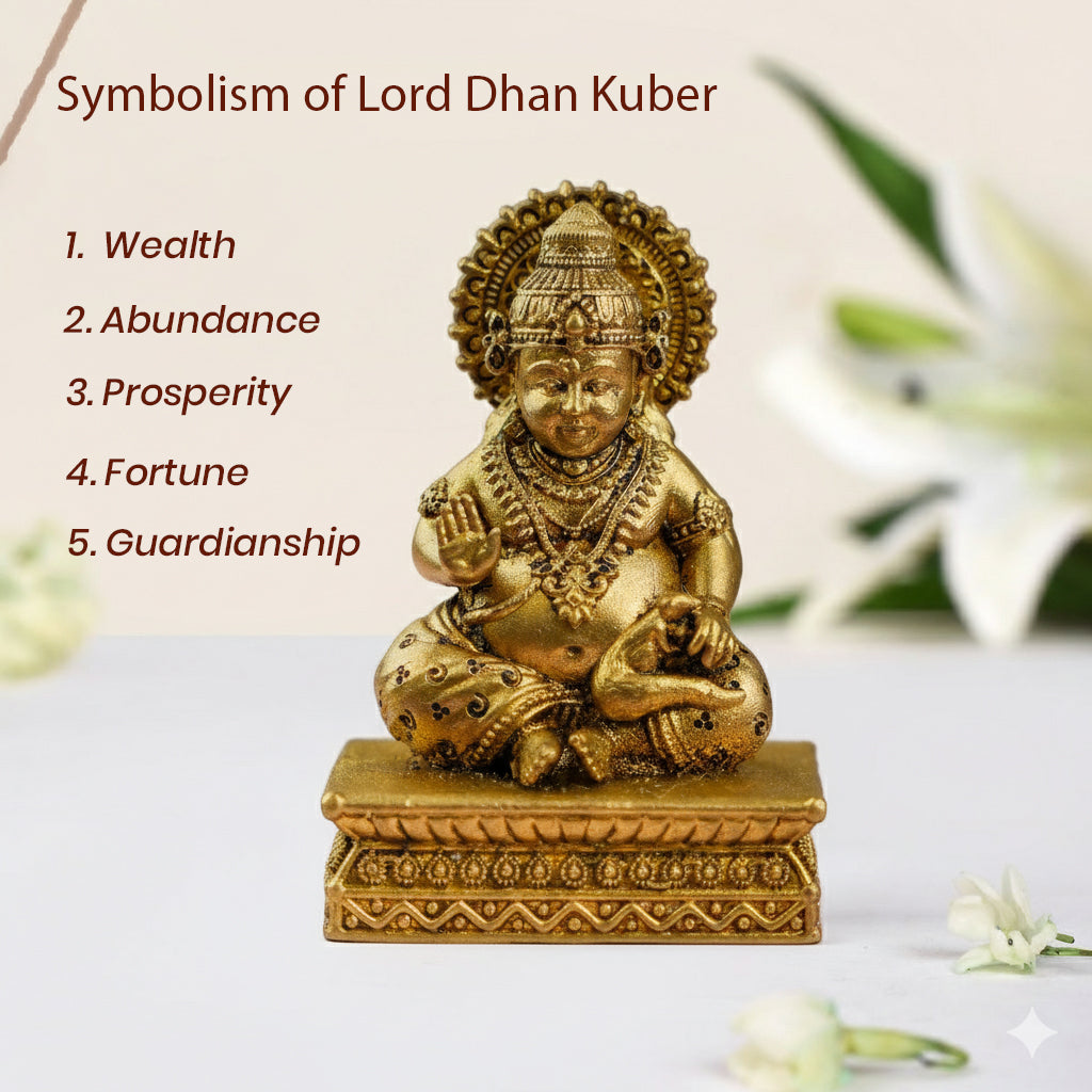 Brass Kuber Car Dashboard Idol-Wealth & Prosperity